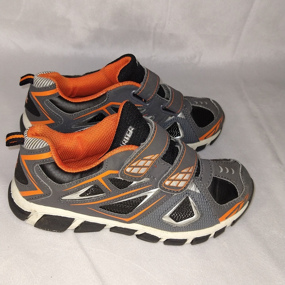 Boys Grey & Orange Starter Shoes